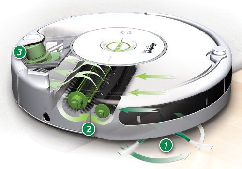 Robot aspirateur Roomba avec brosse rotative et batterie