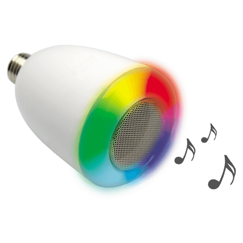 Design du Meli Extel, ampoule musicale à variation de couleur