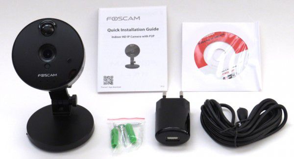 Contenu de la boîte de la caméra IP connectée Foscam C1