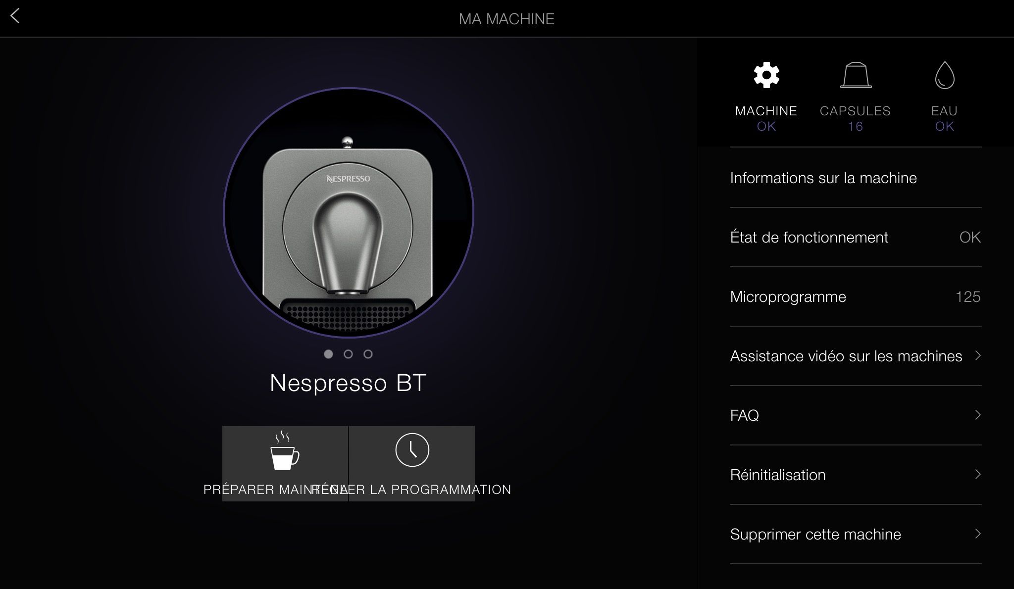 Ergonomie de l'application mobile Nespresso