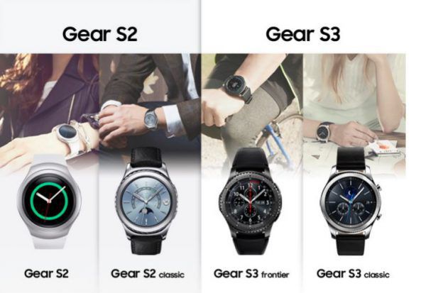La Samsung Gear S2 et la Samsung Gear S3